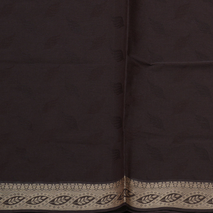 Hayagrivas Handloom Pure Cotton Saree in Graceful Dark Brown KBE103D43-17