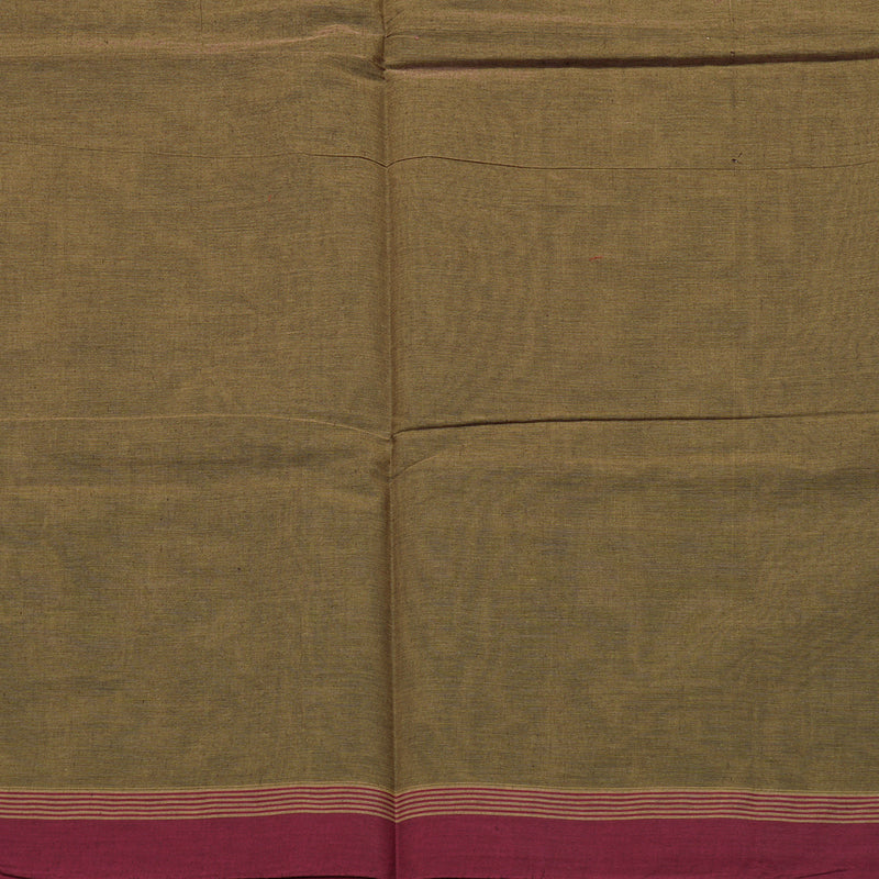 Hayagrivas Handloom Pure Cotton Saree in Earth-toned Wheat Brown KBE103D5-10