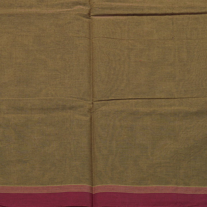 Hayagrivas Handloom Pure Cotton Saree in Earth-toned Wheat Brown KBE103D5-10