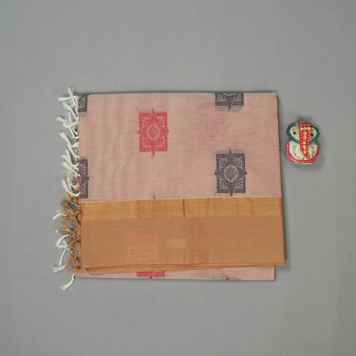 Hayagrivas Handloom Pure Cotton Saree in Soft Onion Pink KBE103D6-4