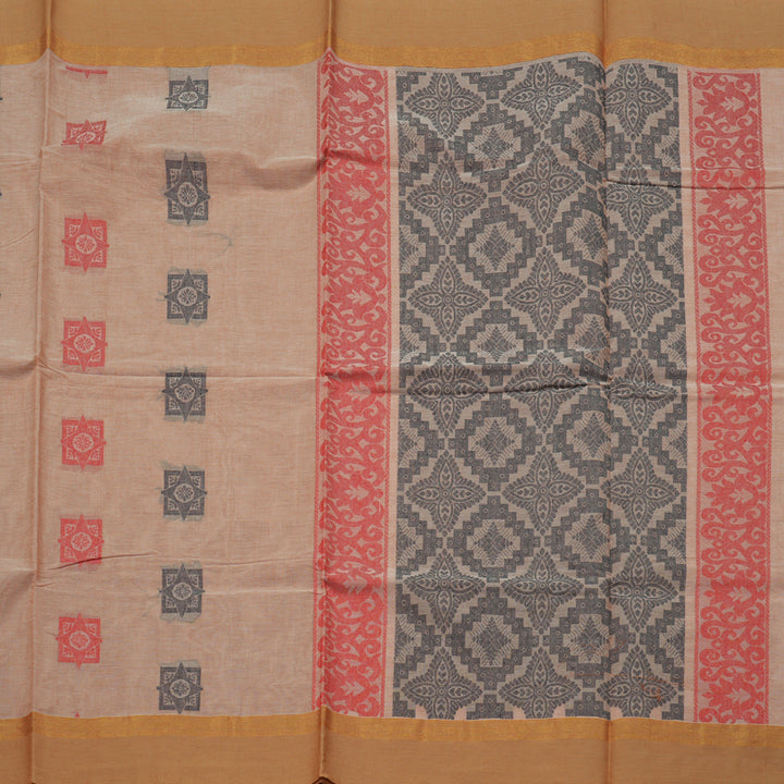 Hayagrivas Handloom Pure Cotton Saree in Soft Onion Pink KBE103D6-4