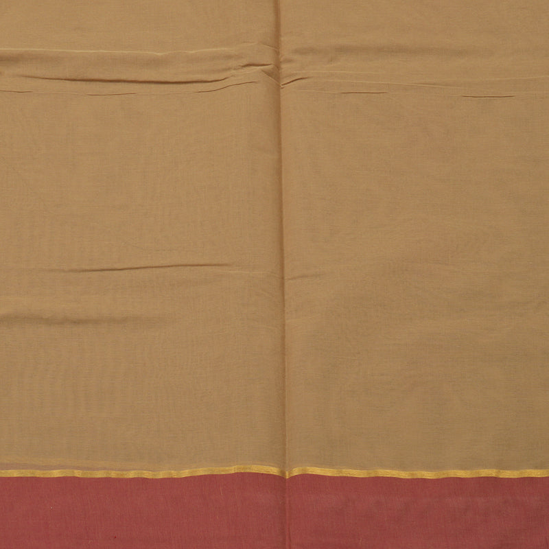 Hayagrivas Handloom Pure Cotton Saree in Mellow Sandal KBE103D6-7