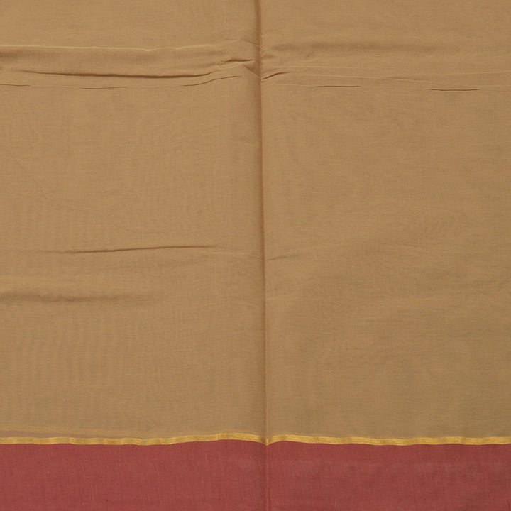 Hayagrivas Handloom Pure Cotton Saree in Mellow Sandal KBE103D6-7