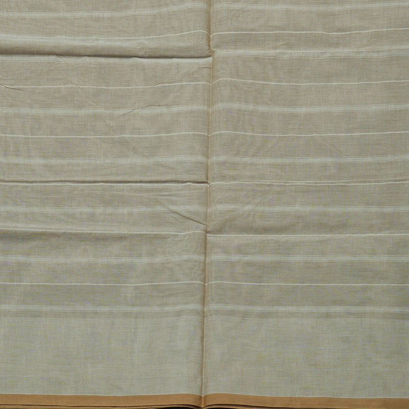 Hayagrivas Handloom Pure Cotton Saree in Ethereal Sandal KBE103D9-1