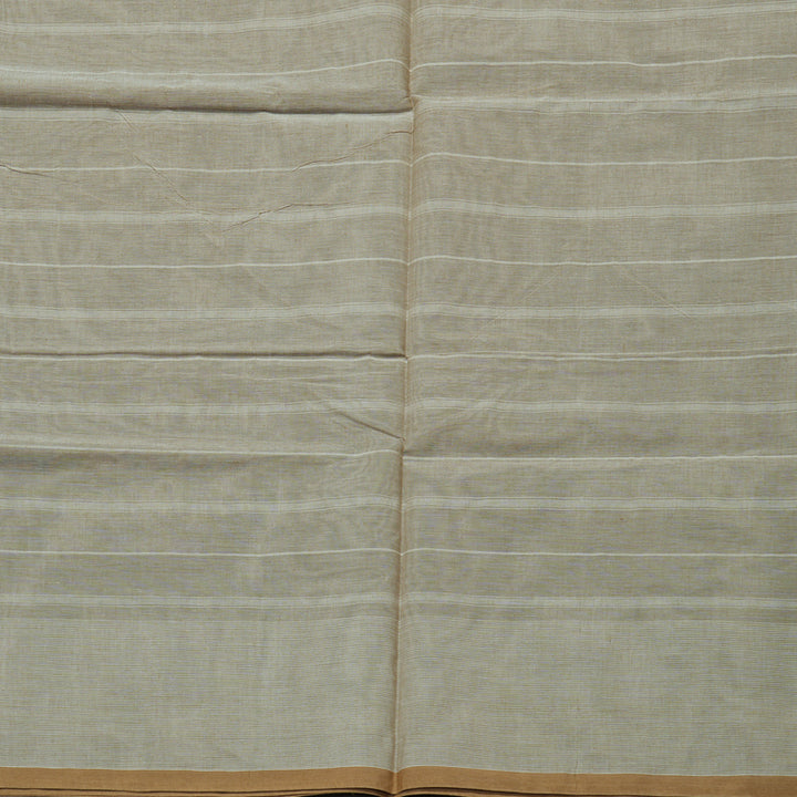 Hayagrivas Handloom Pure Cotton Saree in Ethereal Sandal KBE103D9-1