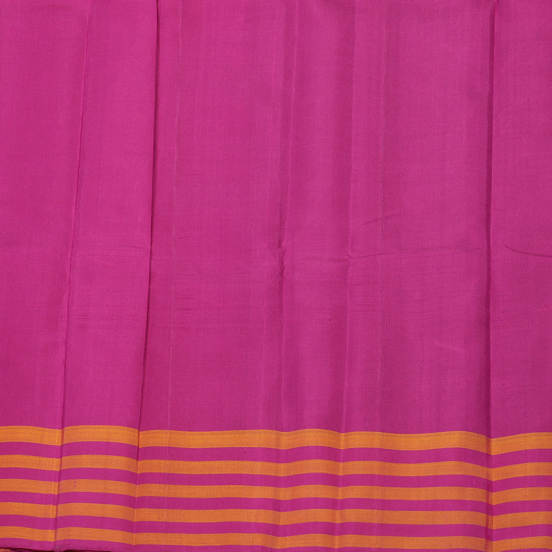 Hayagrivas Handloom MS Blue Kanjivaram Silk Saree with Multicolour Border KBE1040I1-1