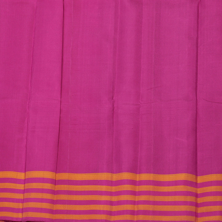 Hayagrivas Handloom MS Blue Kanjivaram Silk Saree with Multicolour Border KBE1040I1-1