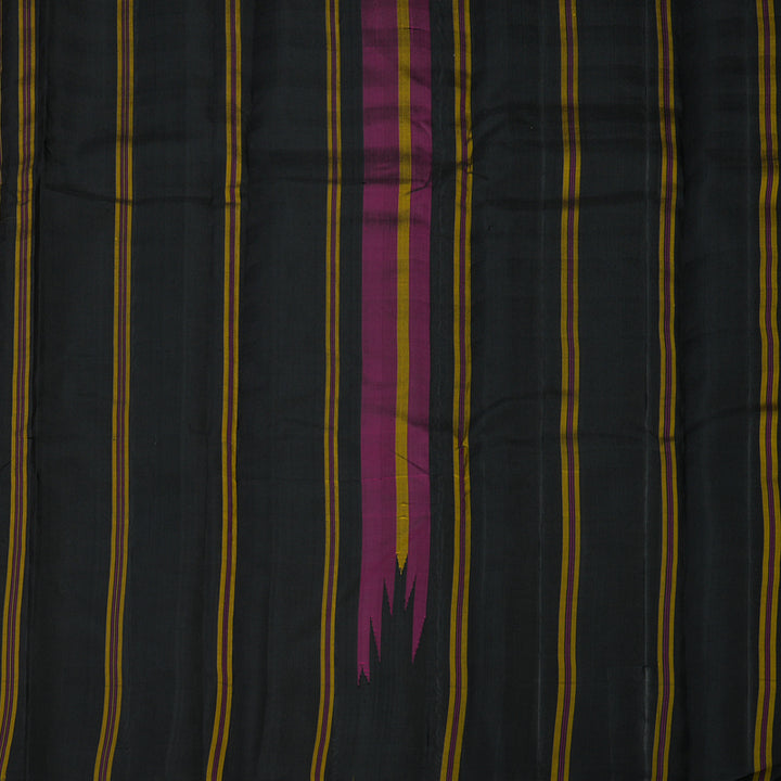 Hayagrivas Handloom Multicolour Checks Kanjivaram Silk Saree with Black Border KBE1040I1-2