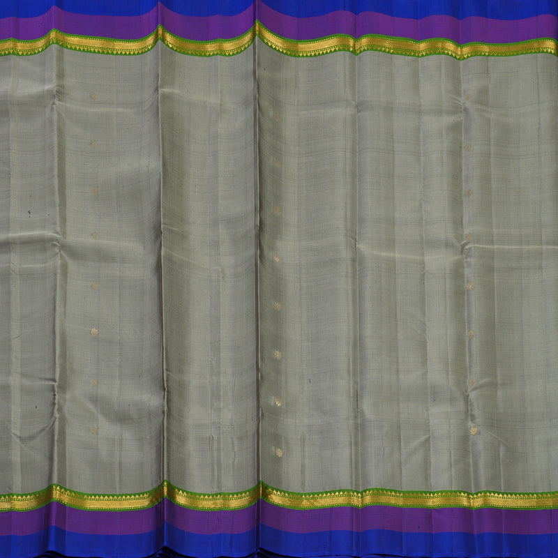 Hayagrivas Handloom Elephant Grey Kanjivaram Silk Saree KBE1040I5-3