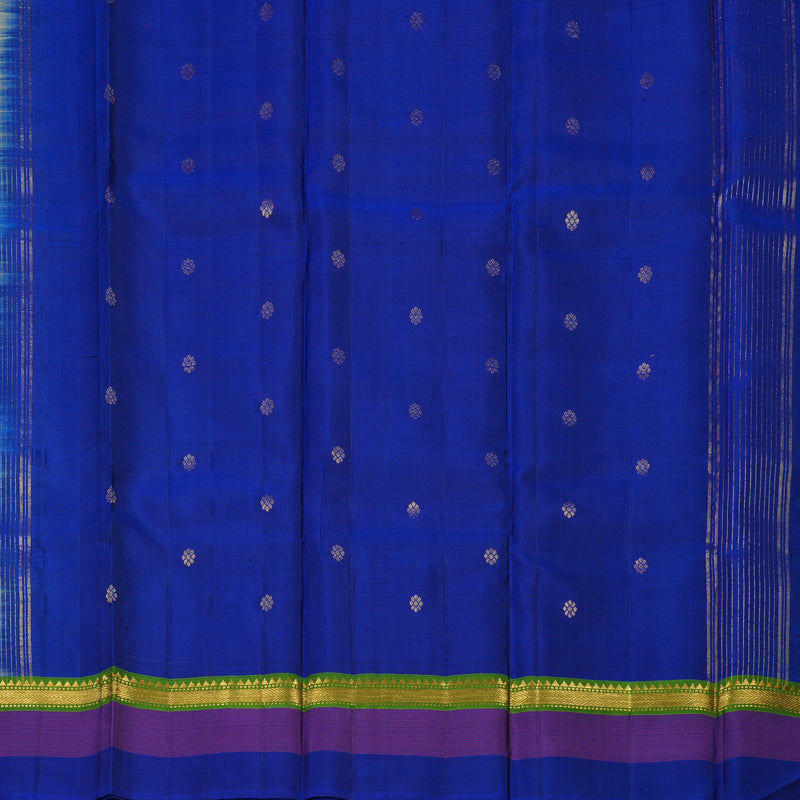 Hayagrivas Handloom Elephant Grey Kanjivaram Silk Saree KBE1040I5-3