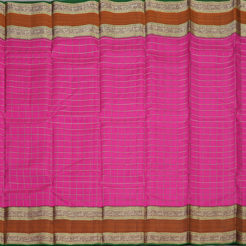 Hayagrivas Handloom Thread Work Silk Saree in Rani Pink with Rettapet KBE1041I15-1