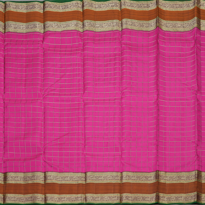 Hayagrivas Handloom Thread Work Silk Saree in Rani Pink with Rettapet KBE1041I15-1