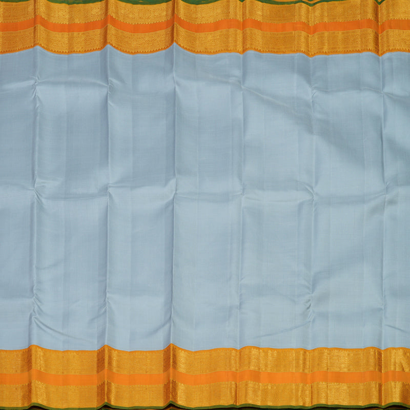 Hayagrivas Handloom Korvai Kanjivaram Silk Saree in Powder Blue with Rettapet border KBE1048I2-1