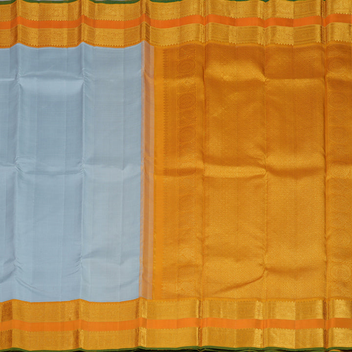 Hayagrivas Handloom Korvai Kanjivaram Silk Saree in Powder Blue with Rettapet border KBE1048I2-1