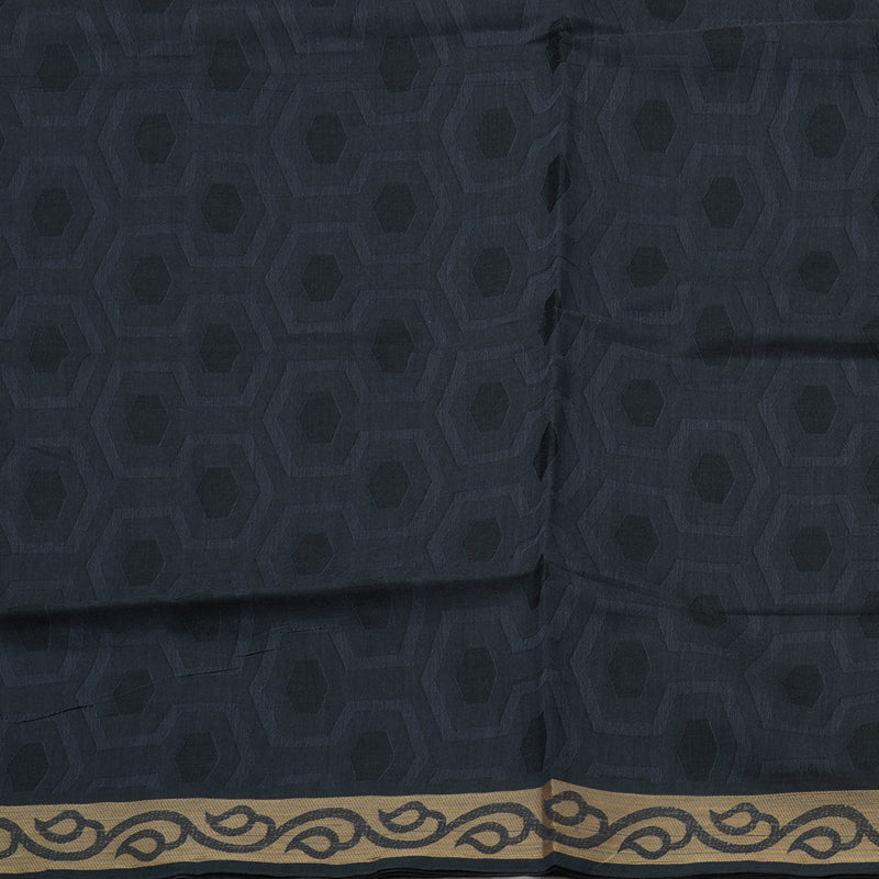 Hayagrivas Handloom Pure Cotton Saree in Classic Dark Grey KBE104D1-10