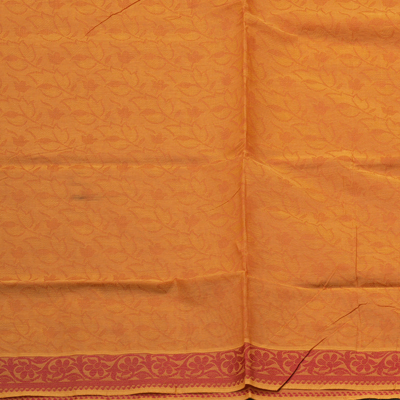 Hayagrivas Handloom Pure Cotton Saree in Timeless Mango Yellow KBE104D1-12