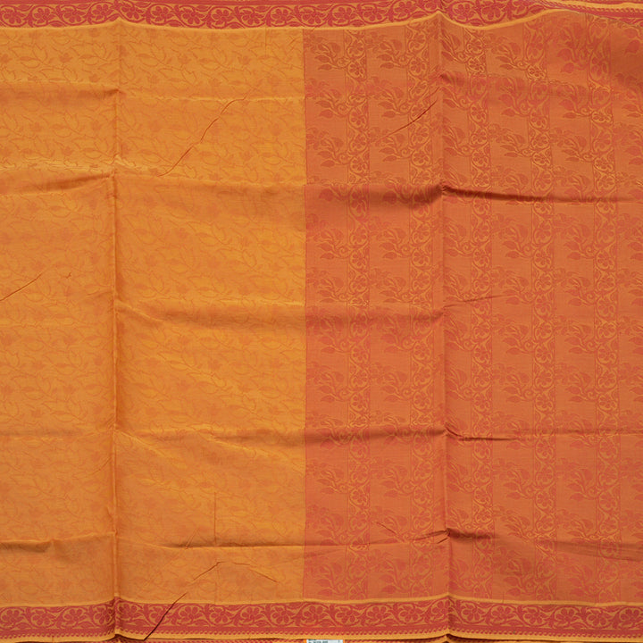 Hayagrivas Handloom Pure Cotton Saree in Timeless Mango Yellow KBE104D1-12