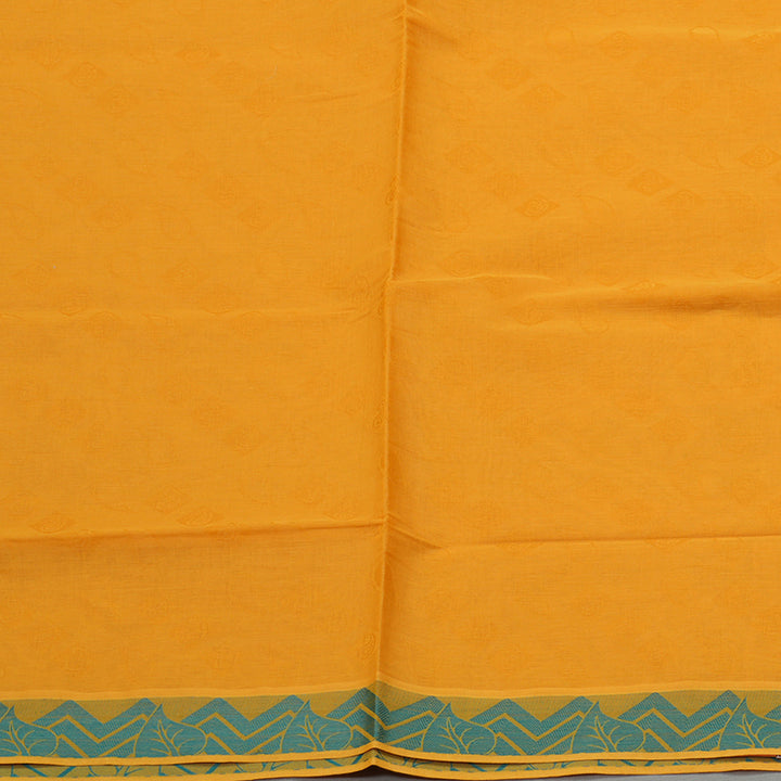 Hayagrivas Handloom Pure Cotton Saree in Vibrant Mango Yellow KBE104D1-15