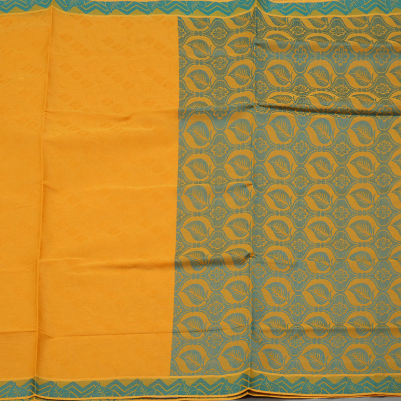 Hayagrivas Handloom Pure Cotton Saree in Vibrant Mango Yellow KBE104D1-15