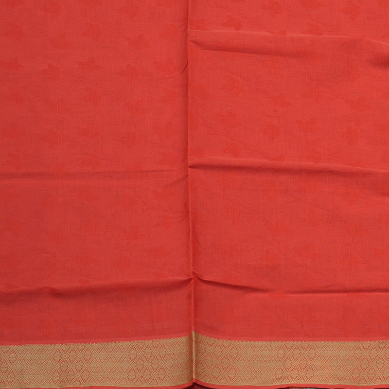 Hayagrivas Handloom Pure Cotton Saree in Fabulous Red KBE104D1-21