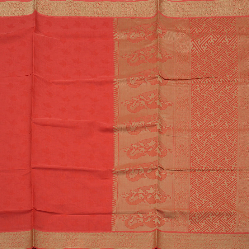 Hayagrivas Handloom Pure Cotton Saree in Fabulous Red KBE104D1-21