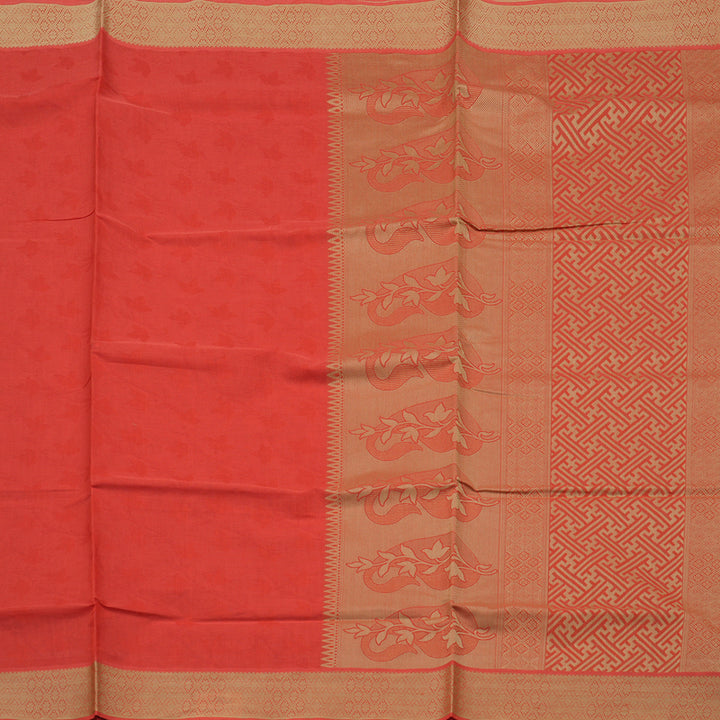 Hayagrivas Handloom Pure Cotton Saree in Fabulous Red KBE104D1-21