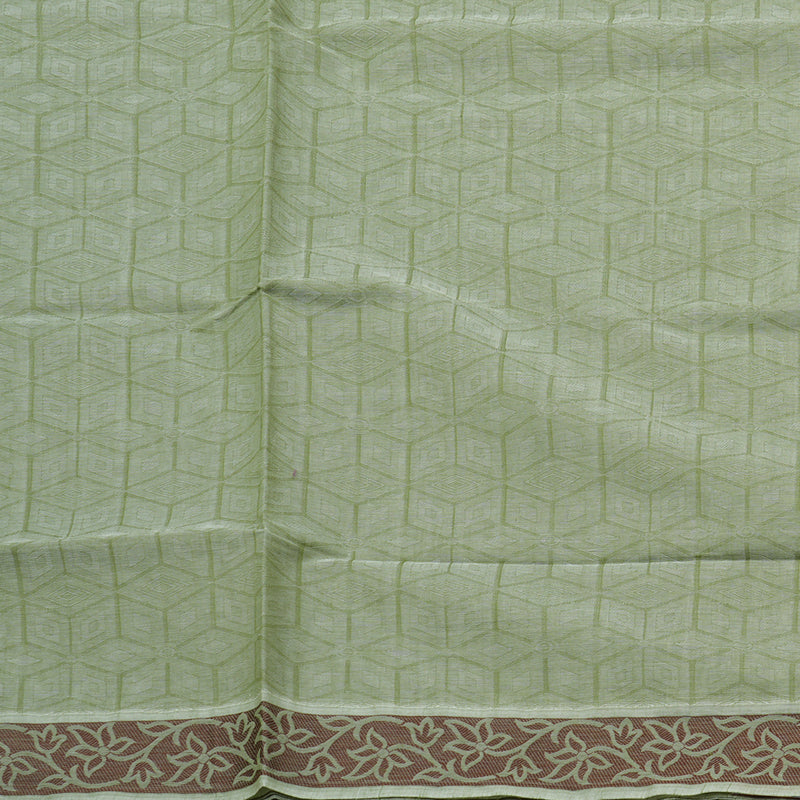 Hayagrivas Handloom Pure Cotton Saree in Soothing Light Elaichi Green KBE104D1-23