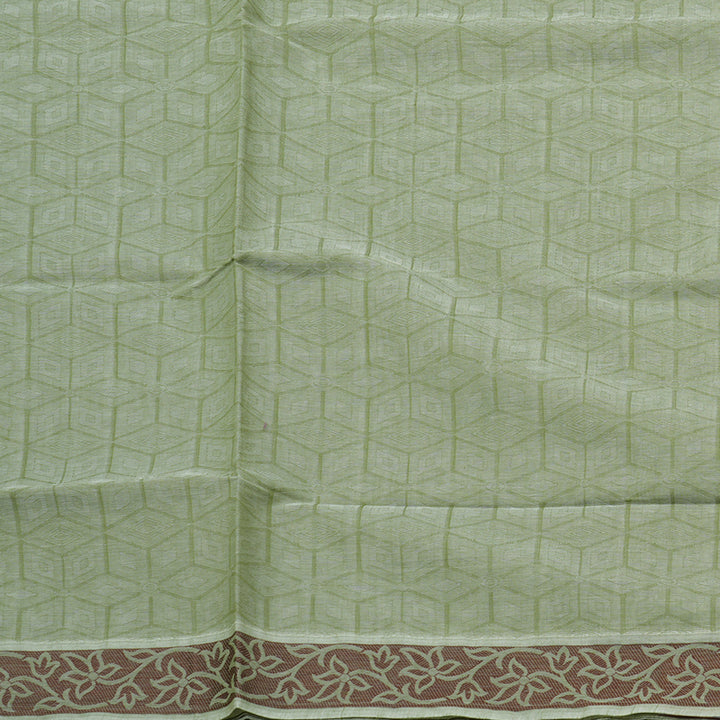 Hayagrivas Handloom Pure Cotton Saree in Soothing Light Elaichi Green KBE104D1-23