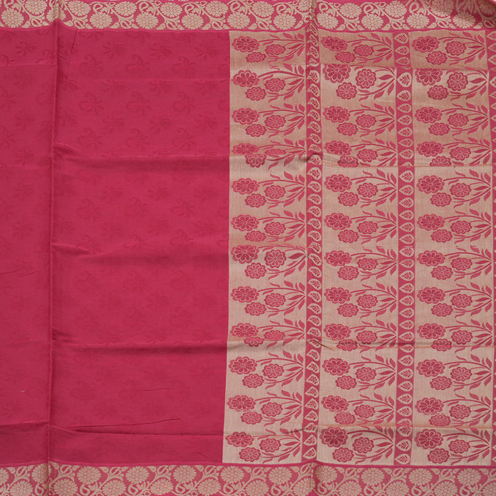 Hayagrivas Handloom Pure Cotton Saree in Radiant Dark Pink KBE104D1-25