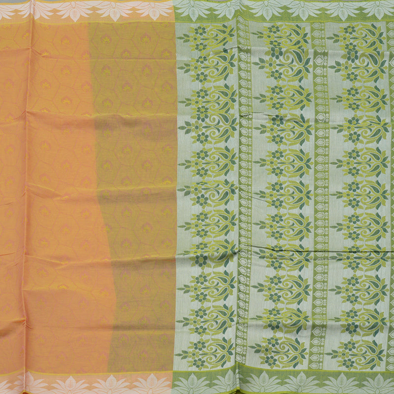 Hayagrivas Handloom Pure Cotton Saree in Regal Dual Tone (Pink with Yellow) KBE104D2-15