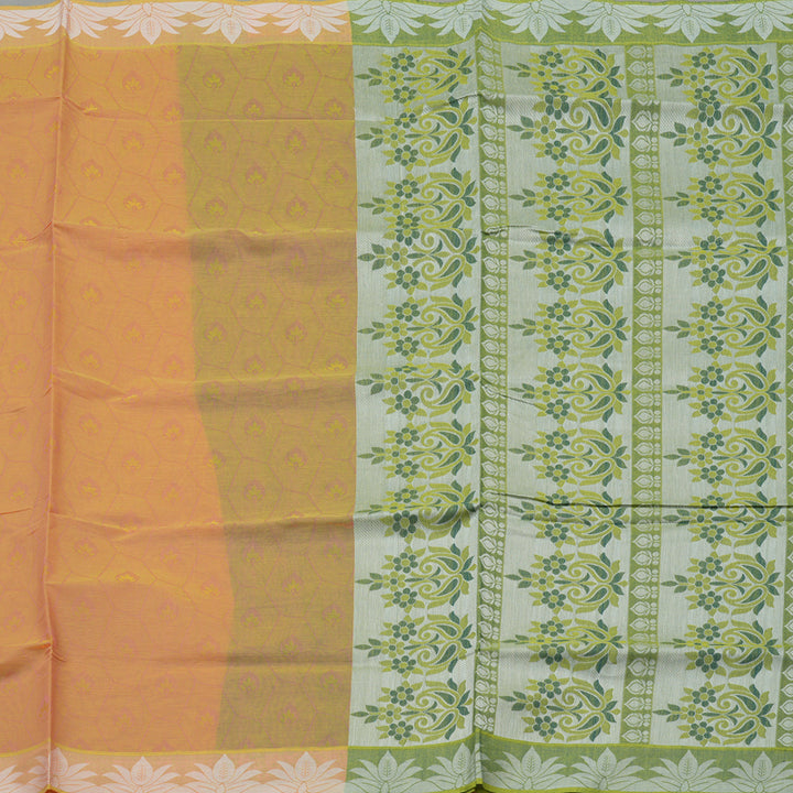 Hayagrivas Handloom Pure Cotton Saree in Regal Dual Tone (Pink with Yellow) KBE104D2-15