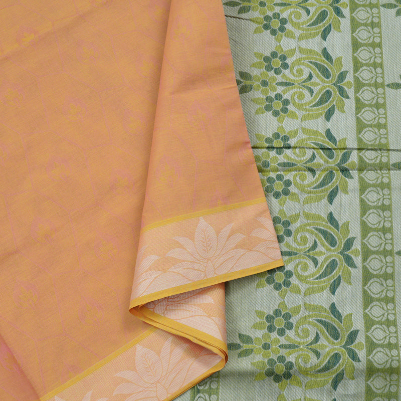 Hayagrivas Handloom Pure Cotton Saree in Regal Dual Tone (Pink with Yellow) KBE104D2-15