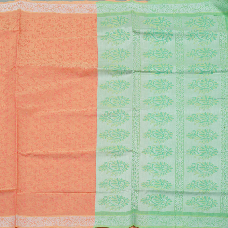 Hayagrivas Handloom Pure Cotton Saree in Dreamy Dual Tone (Pink with Yellow) KBE104D2-5