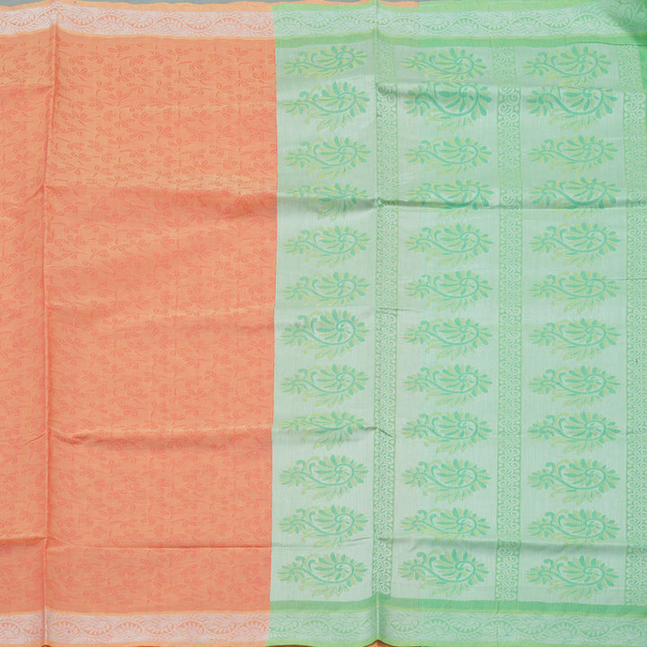 Hayagrivas Handloom Pure Cotton Saree in Dreamy Dual Tone (Pink with Yellow) KBE104D2-5