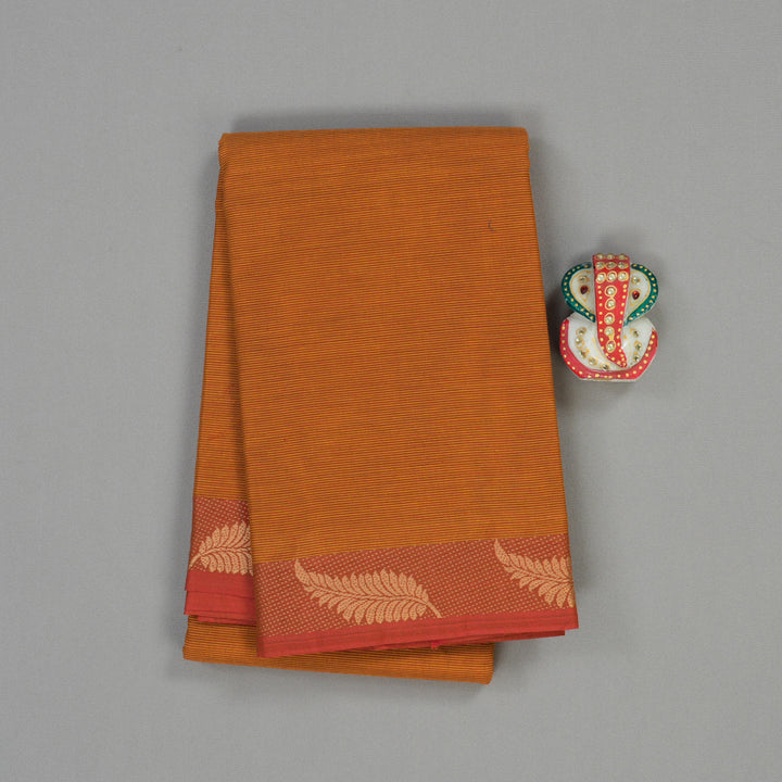 Hayagrivas Handloom Pure Cotton Saree in Energising Honey Mustard KBE104D3-10