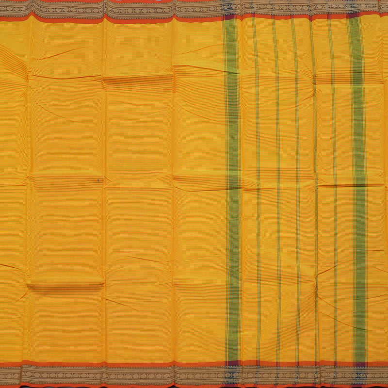 Hayagrivas Handloom Pure Cotton Saree in Sunlit Yellow KBE104D3-13