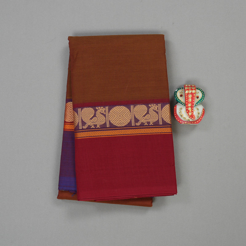 Hayagrivas Handloom Pure Cotton Saree in Manthalir Ganga jamuna border KBE104D3-20