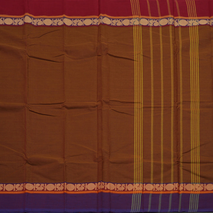 Hayagrivas Handloom Pure Cotton Saree in Manthalir Ganga jamuna border KBE104D3-20