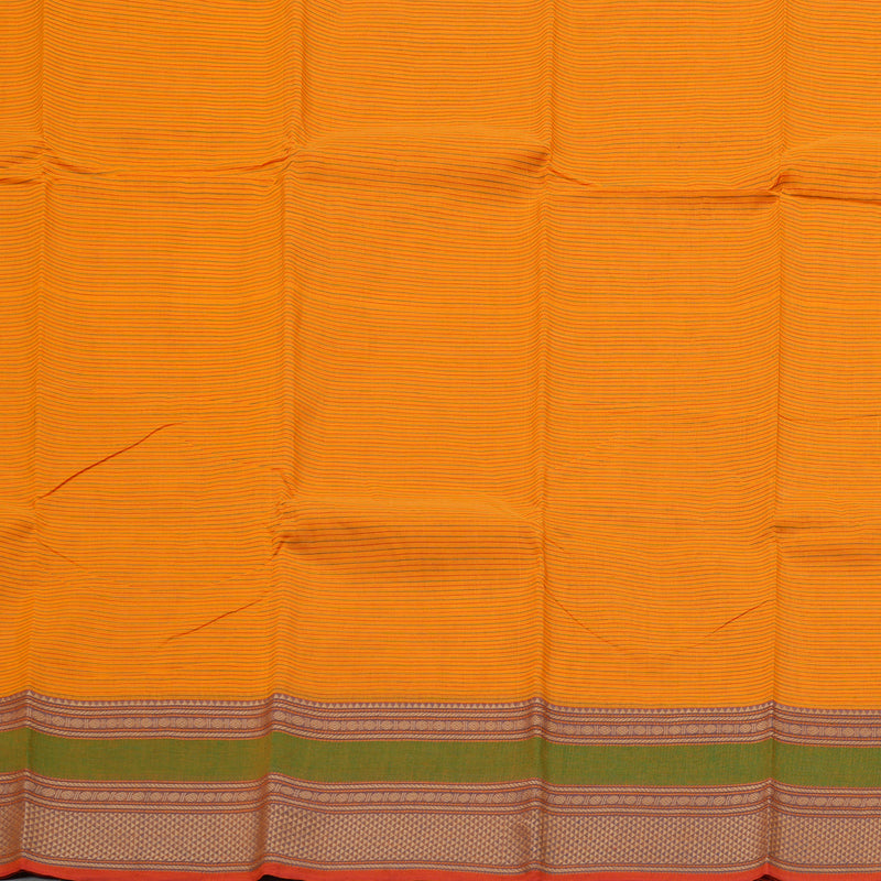 Hayagrivas Handloom Pure Cotton Saree in Lively Mango Yellow KBE104D3-21