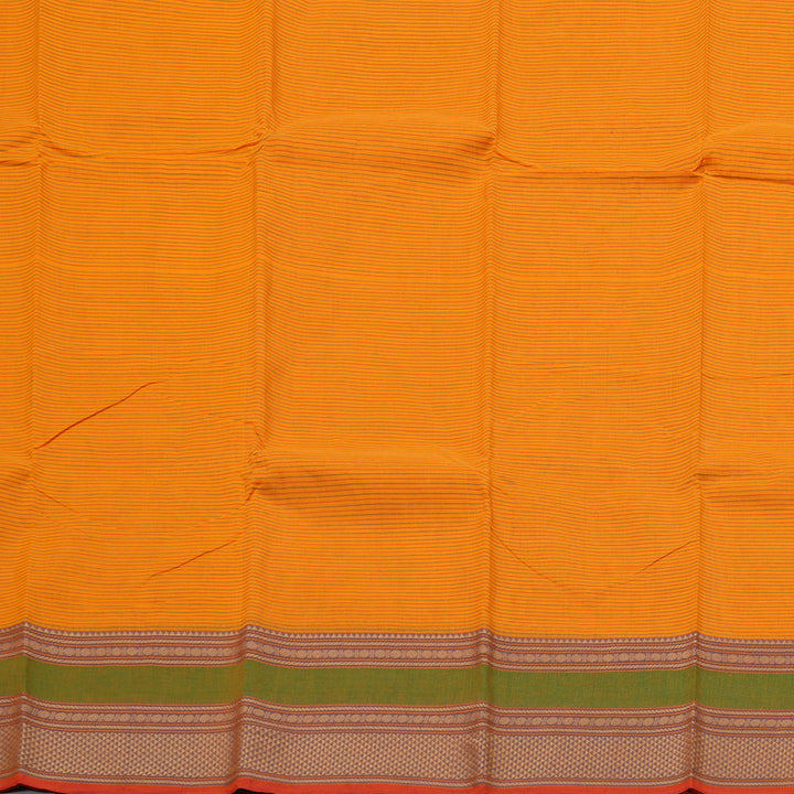 Hayagrivas Handloom Pure Cotton Saree in Lively Mango Yellow KBE104D3-21