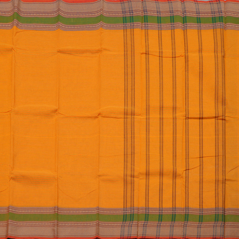Hayagrivas Handloom Pure Cotton Saree in Lively Mango Yellow KBE104D3-21