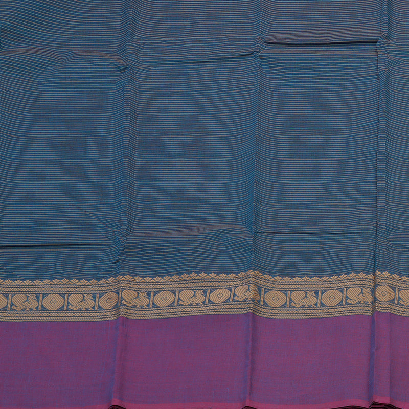 Hayagrivas Pure Cotton Saree in Teal Blue Ganga Jamuna KBE104D3-28