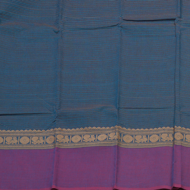 Hayagrivas Pure Cotton Saree in Teal Blue Ganga Jamuna KBE104D3-28