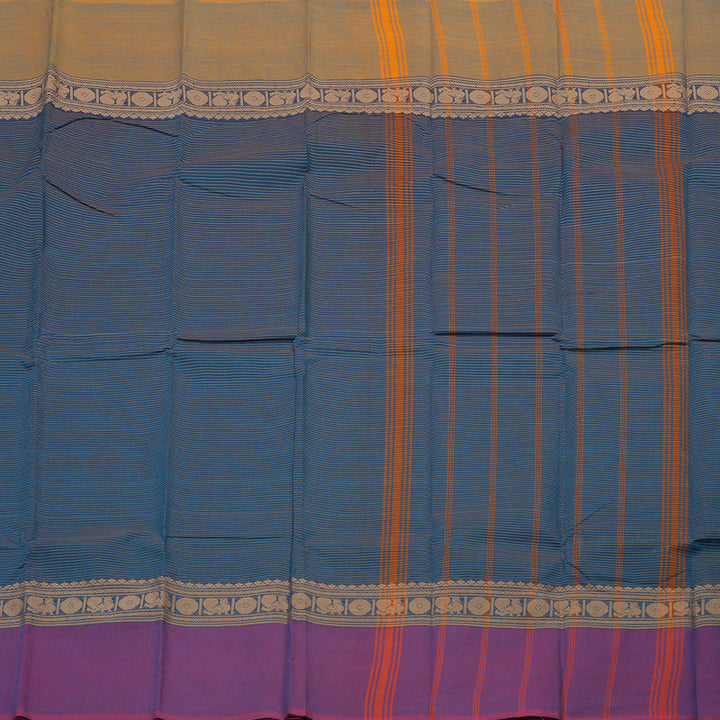 Hayagrivas Pure Cotton Saree in Teal Blue Ganga Jamuna KBE104D3-28