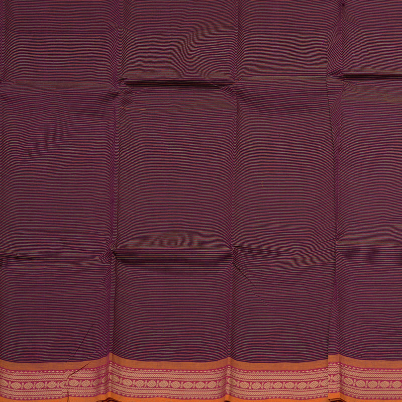 Hayagrivas Handloom Pure Cotton Saree in plum purple with pink  KBE104D3-3