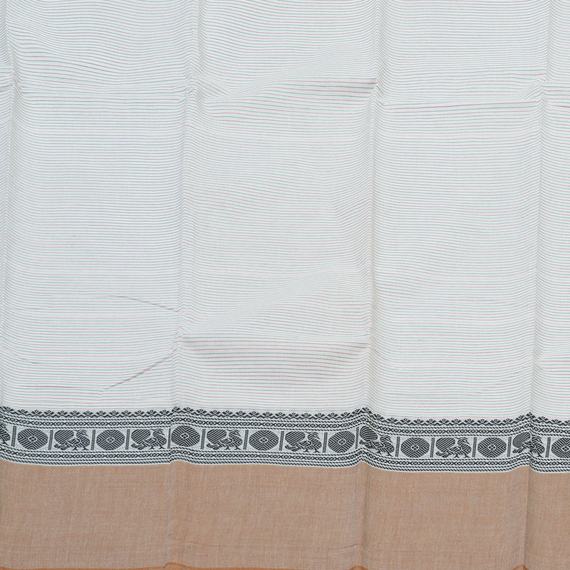 Hayagrivas Handloom Pure Cotton Saree in Delicate White KBE104D3-4