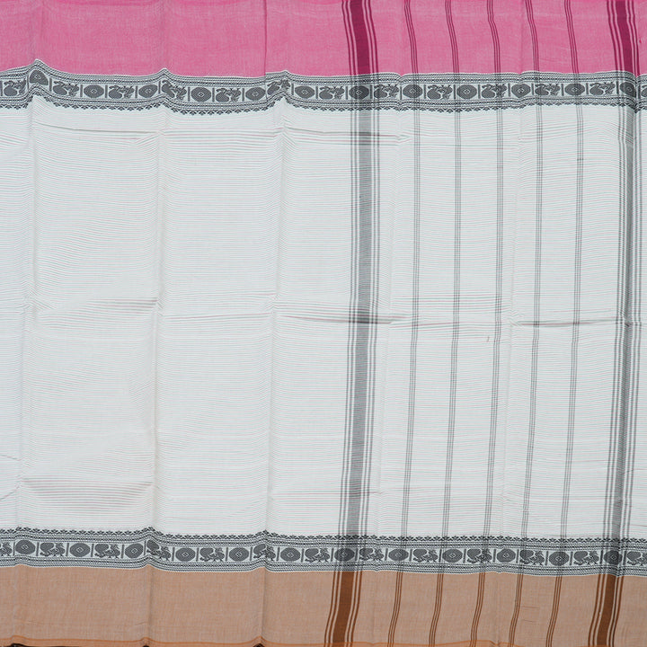 Hayagrivas Handloom Pure Cotton Saree in Delicate White KBE104D3-4