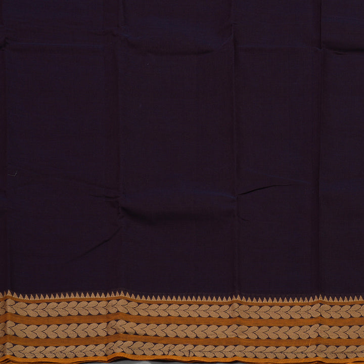 Hayagrivas Handloom Pure Cotton Saree in Captivating Plum purple KBE104D3-50