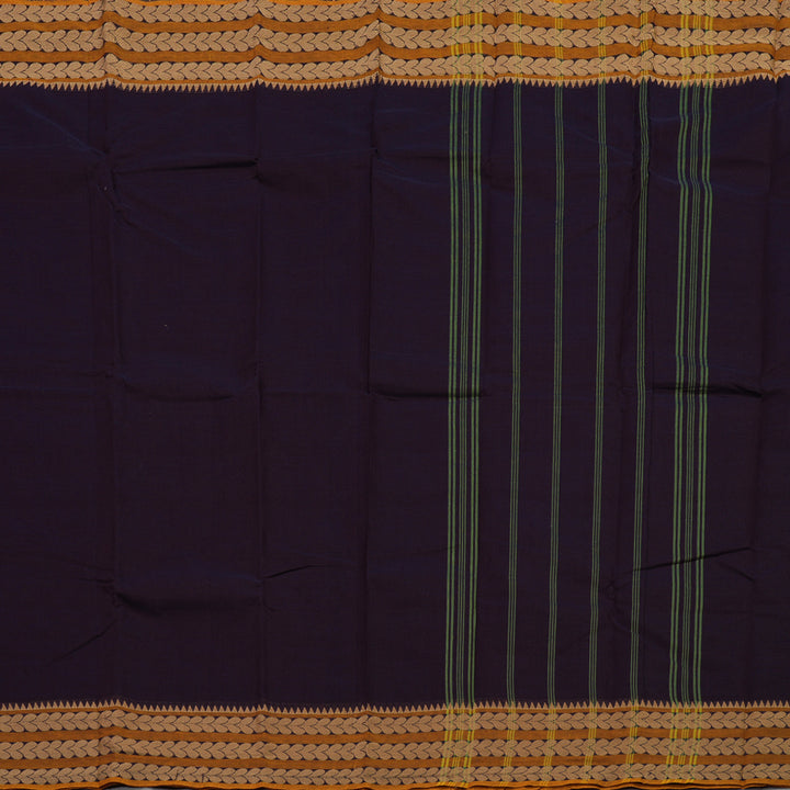 Hayagrivas Handloom Pure Cotton Saree in Captivating Plum purple KBE104D3-50