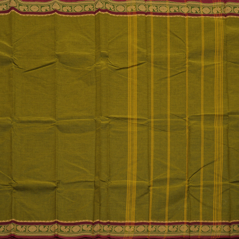 Hayagrivas Handloom Pure Cotton Saree in Versatile Mehendi Green KBE104D3-62